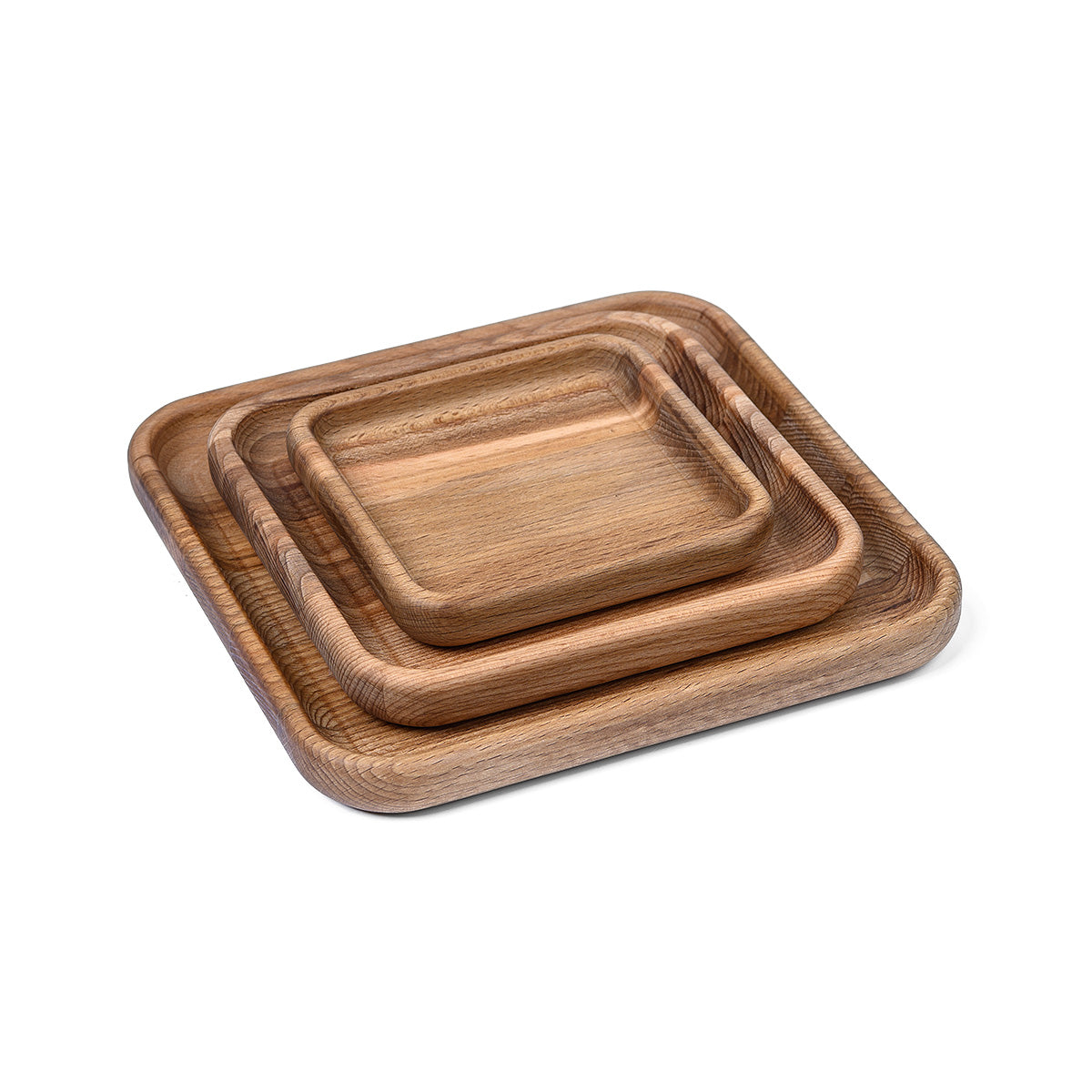 Set of 3 Wooden Quadro Plates