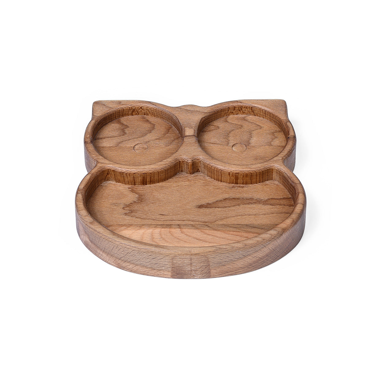 Owl-Shaped Wooden Baby Plate