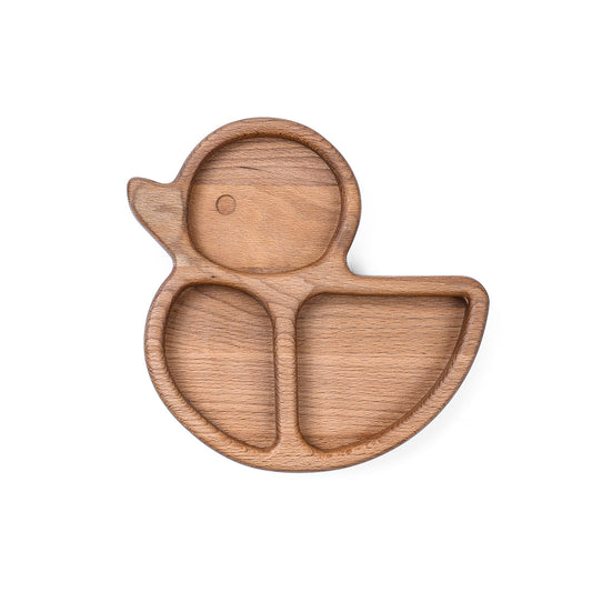 Duck-Shaped Wooden Plate