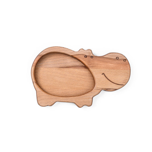 Hyppo-Shaped Wooden Plate