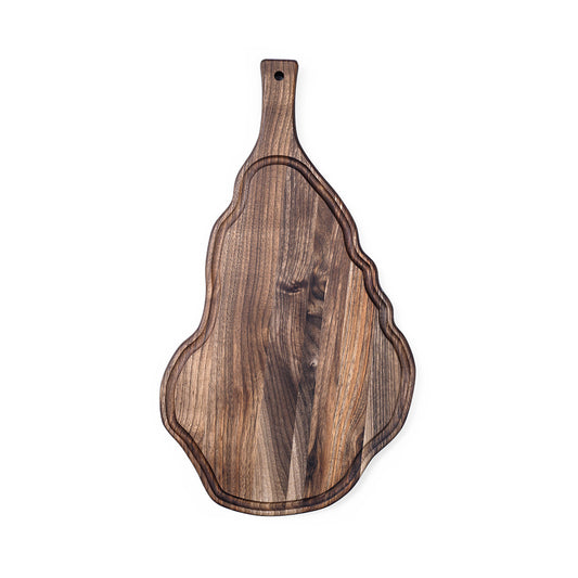 Leaf-shaped Walnut Serving and Cutting Board