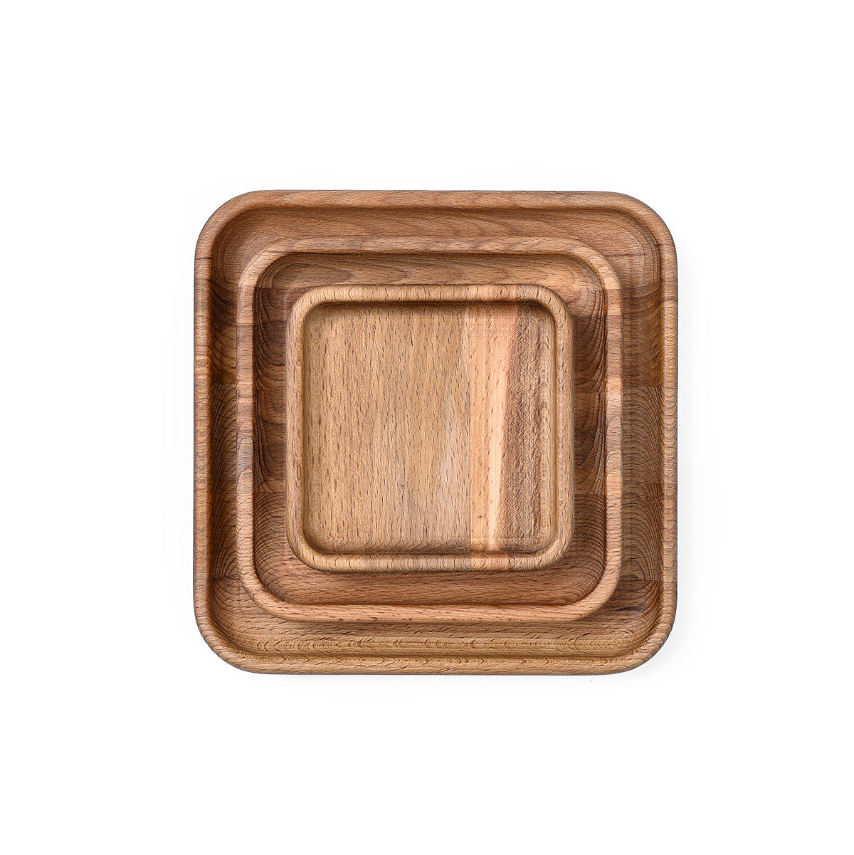 Set of 3 Wooden Quadro Plates