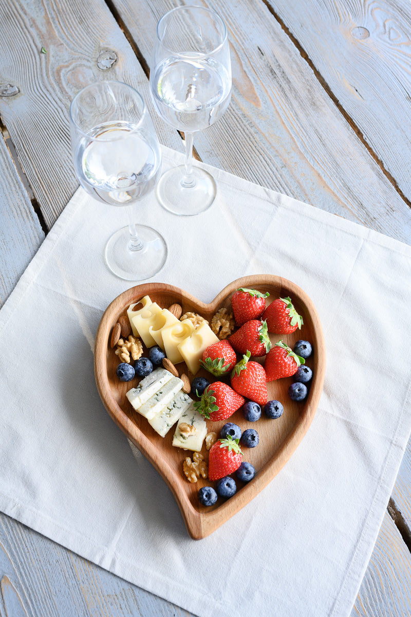 One Heart - Beech Wooden Plate