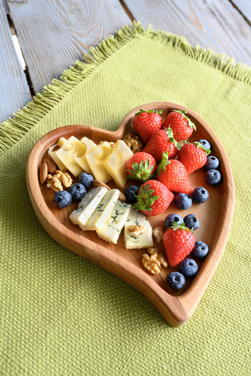 One Heart - Beech Wooden Plate